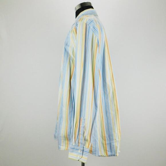 J Ferrar Cotton Long Sleeve Button Shirt Mens 17-17.5 XLT - Picture 4 of 5